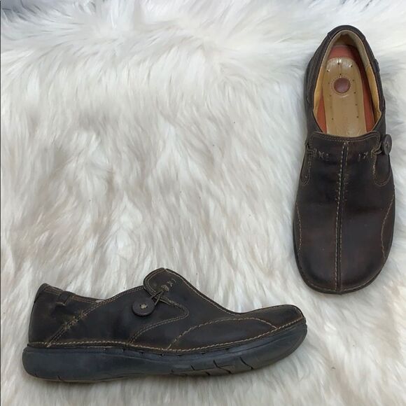 Clarks Unstructured UN-Loop Slip On Shoes Sz 7 W - Picture 1 of 6